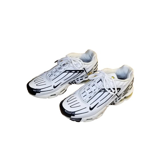 Nike Air Max Plus 3 TN Men’s Size 6 White Leather Black Running Shoes CK6716-100 - Picture 1 of 6